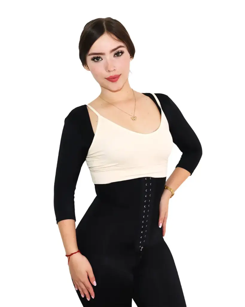 Faja manga larga, busto libre (Beige, XS)