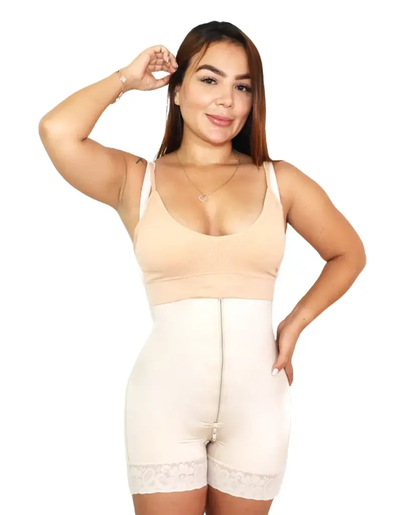 Faja media pierna con encaje